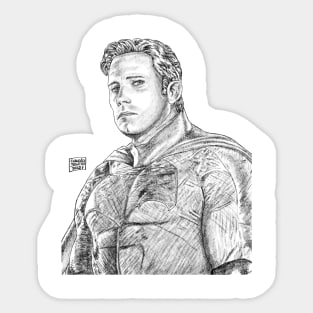 Ben Affleck Batman sketch style Sticker